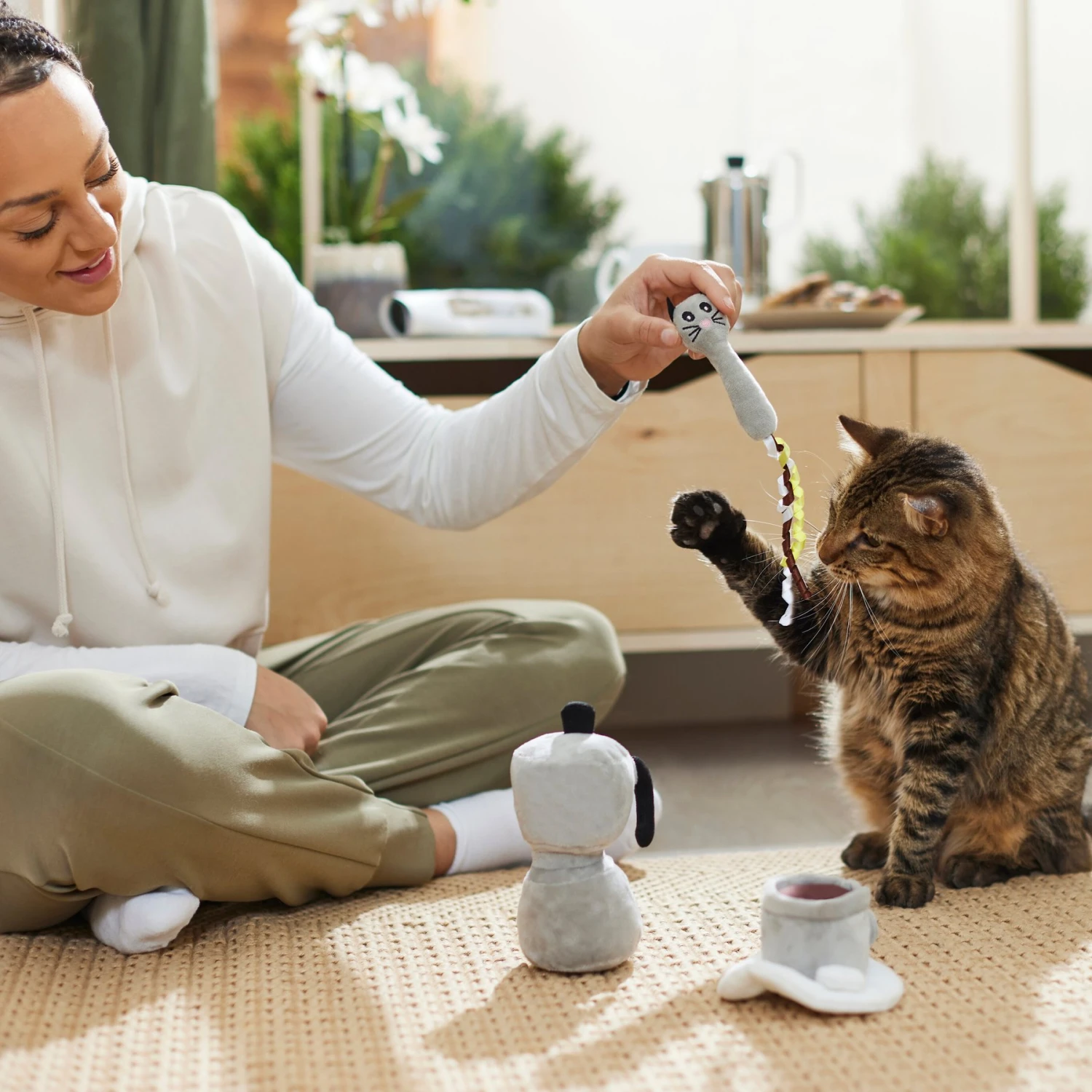 Frisco Brunch Coffee Set Plush Cat Toy With Catnip - Image 3