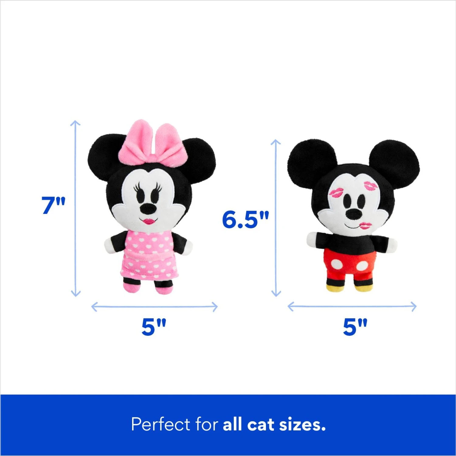 Disney Mickey & Minnie Mouse Plush Cat Toy With Catnip, 2 Count - Image 2