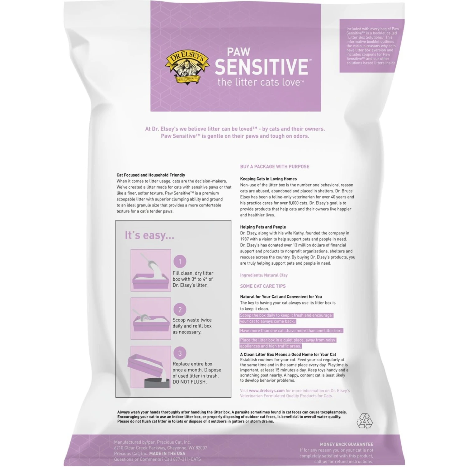 Dr. Elsey's Paw Sensitive Clumping Clay Cat Litter - Image 3