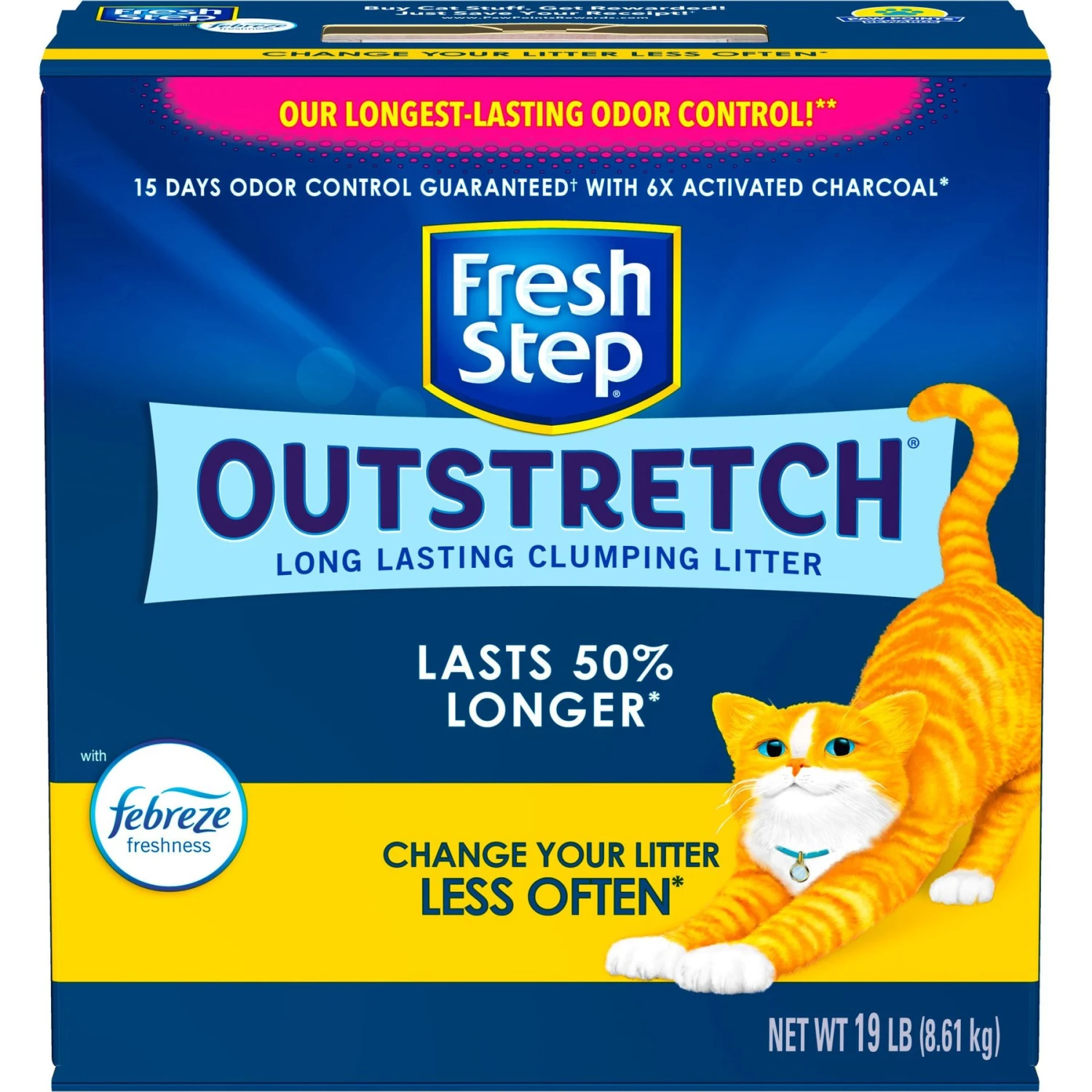 Fresh Step Outstretch Concentrated Febreze Freshness Scented Clumping Clay Cat Litter - Image 7