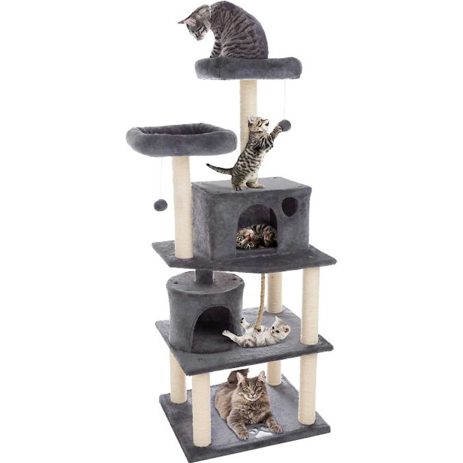 Pet Adobe 5-Tier 58.5-in Cat Tree & Condo