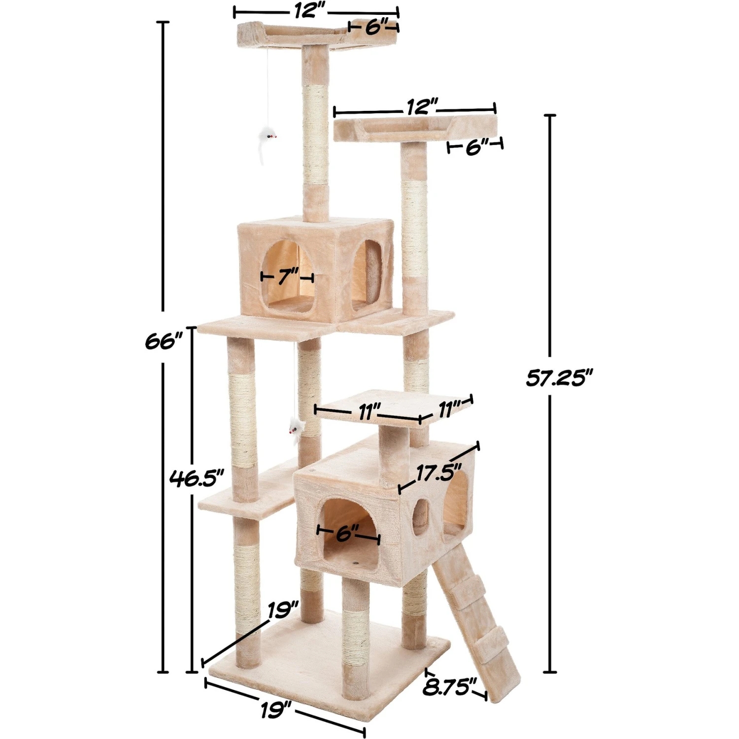 Pet Adobe Multi-Level 66.3-in Cat Tree & Condo - Image 2