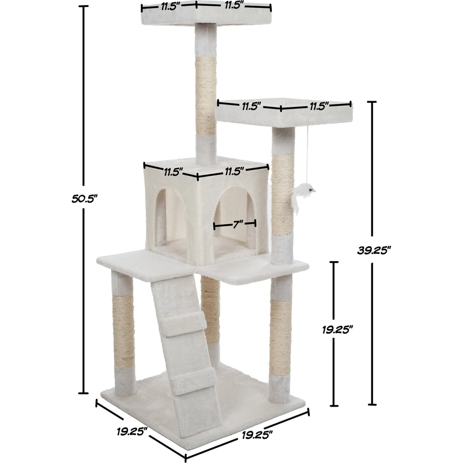 Pet Adobe Multi-Level 50.25-in Cat Tree - Image 2