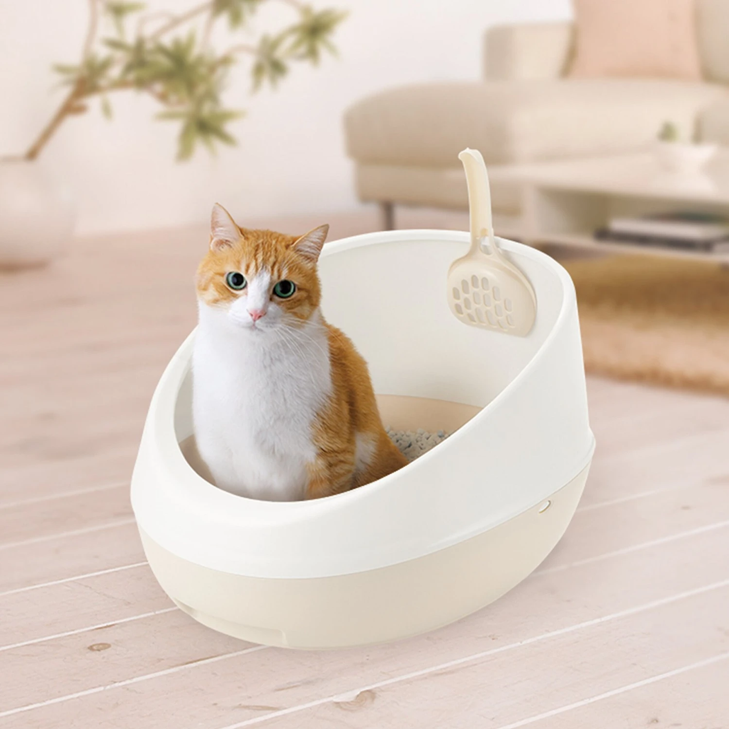 Richell PAW TRAX Rimmed Cat Litter Pan - Image 2