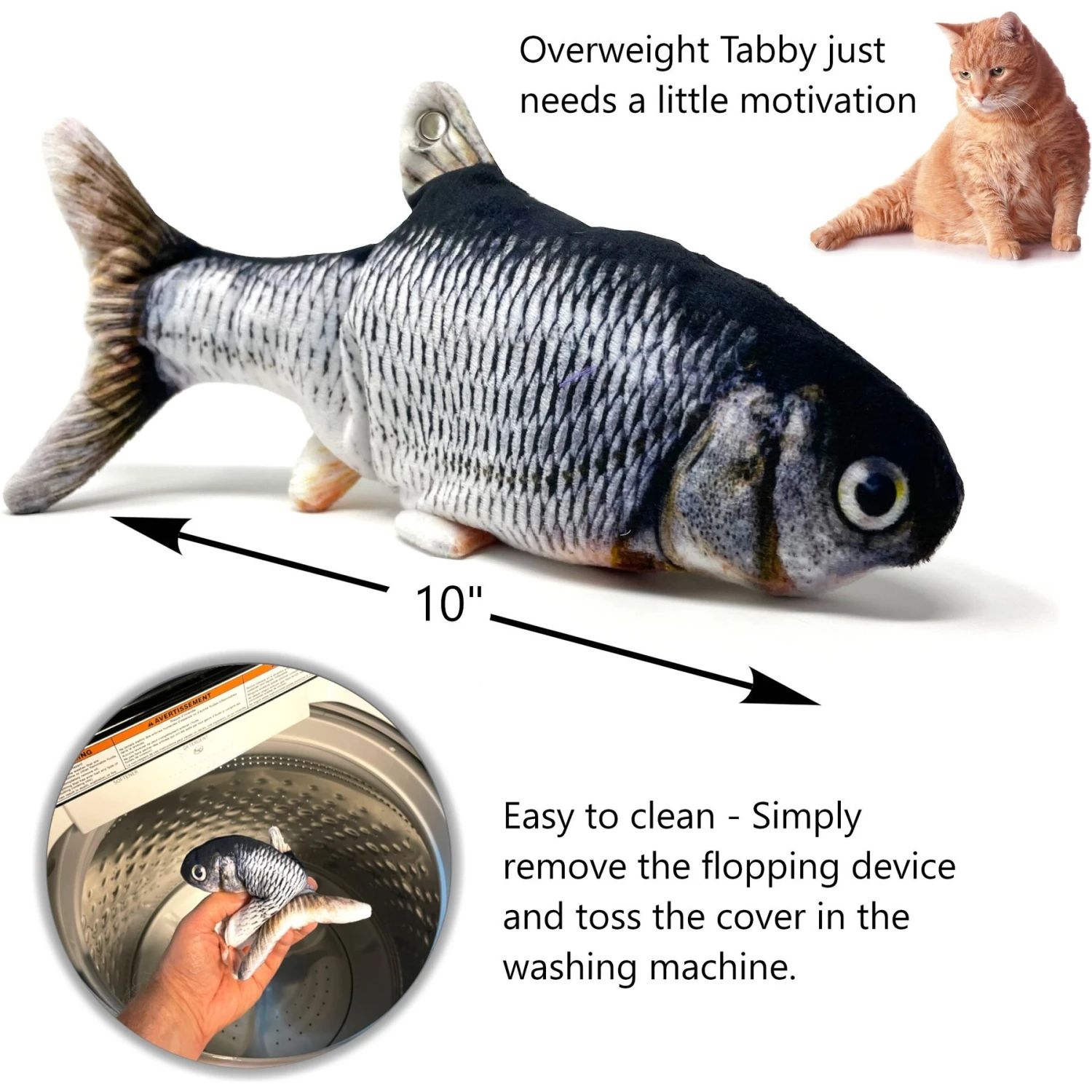 Pet Fit For Life Robotic Floppy Fish & Wand Cat Toy - Image 6