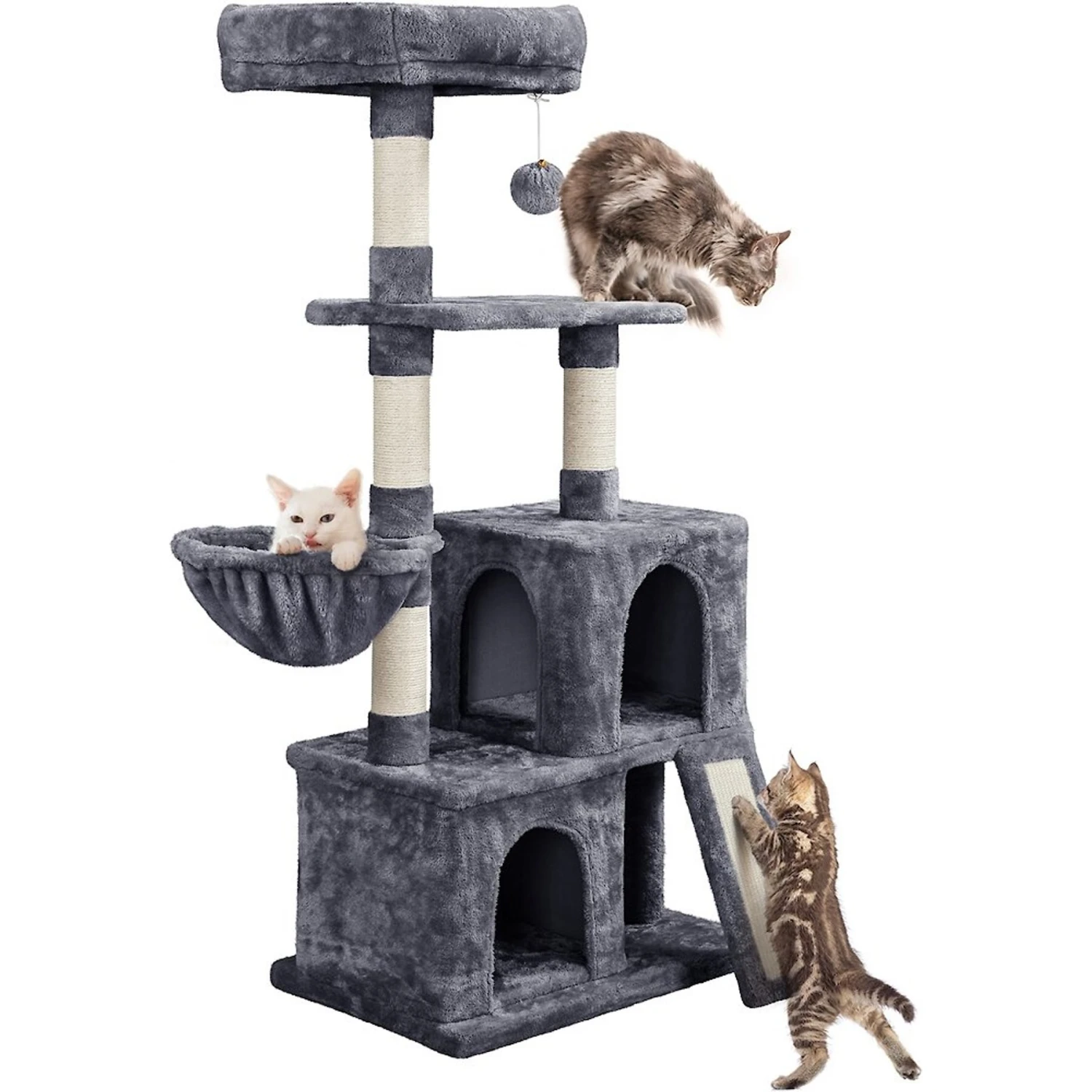 Yaheetech Multi-Level 53.5-in Plush Cat Tree - Image 2