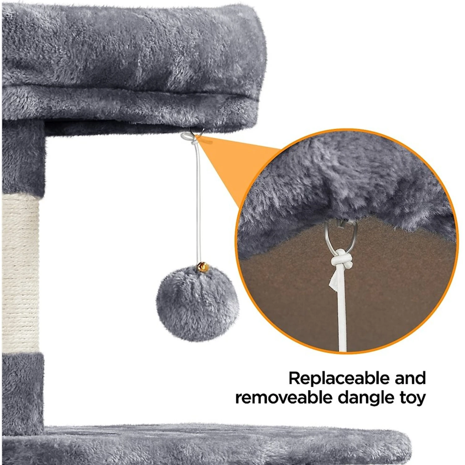 Yaheetech Multi-Level 53.5-in Plush Cat Tree - Image 7