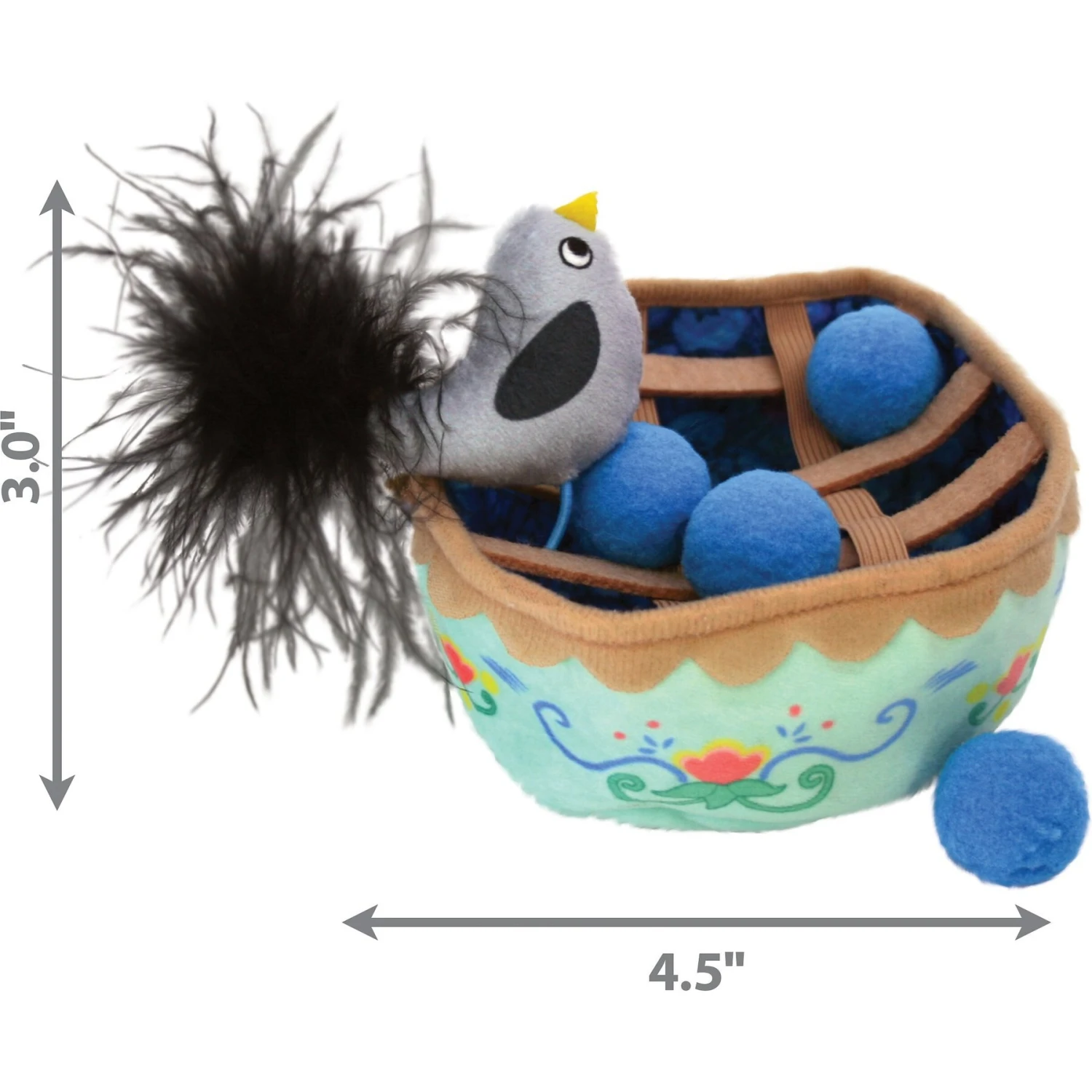 KONG Cat Puzzlements Pie Plush Cat Toy - Image 2