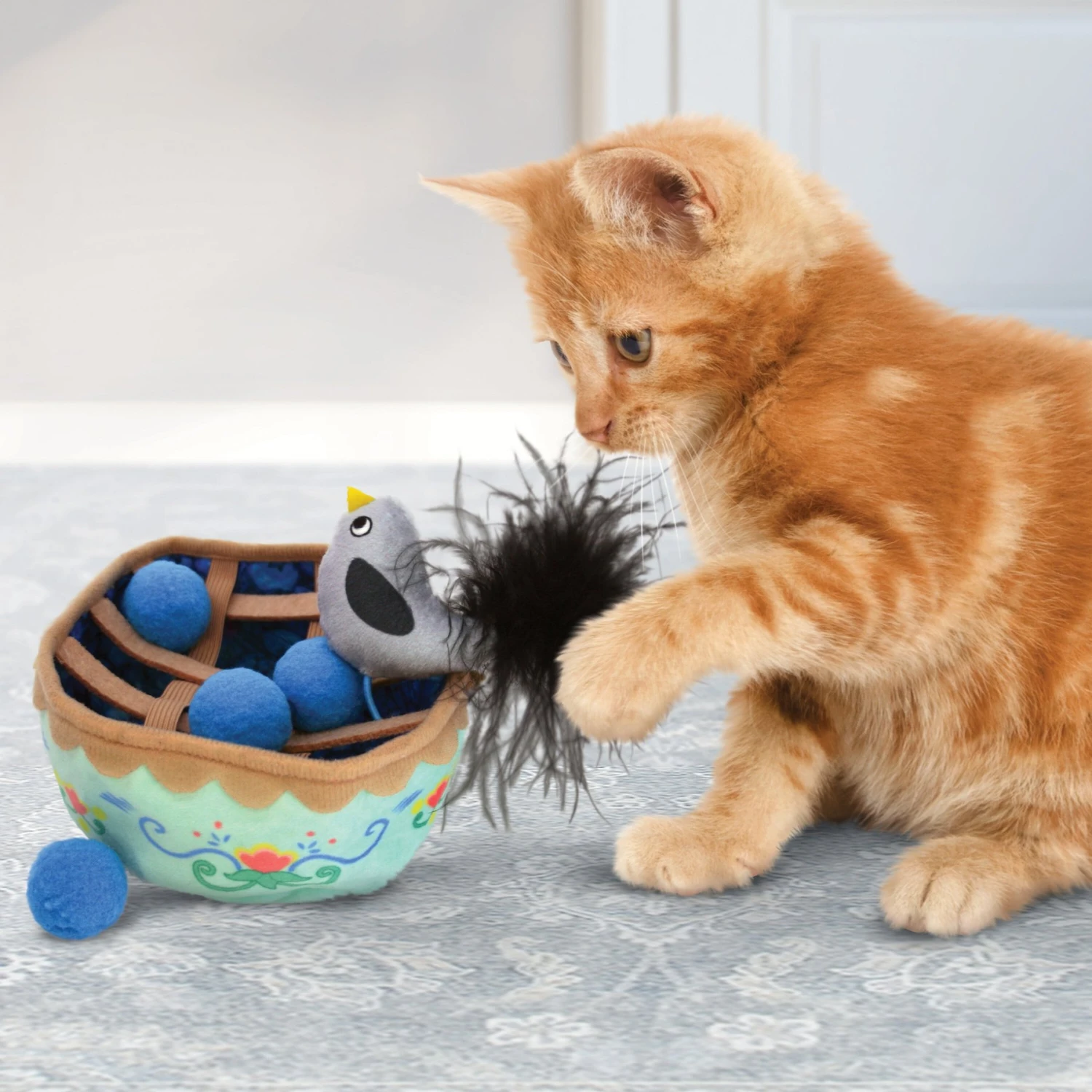 KONG Cat Puzzlements Pie Plush Cat Toy - Image 3