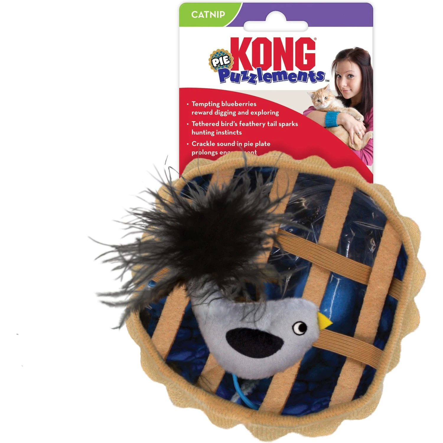 KONG Cat Puzzlements Pie Plush Cat Toy - Image 4