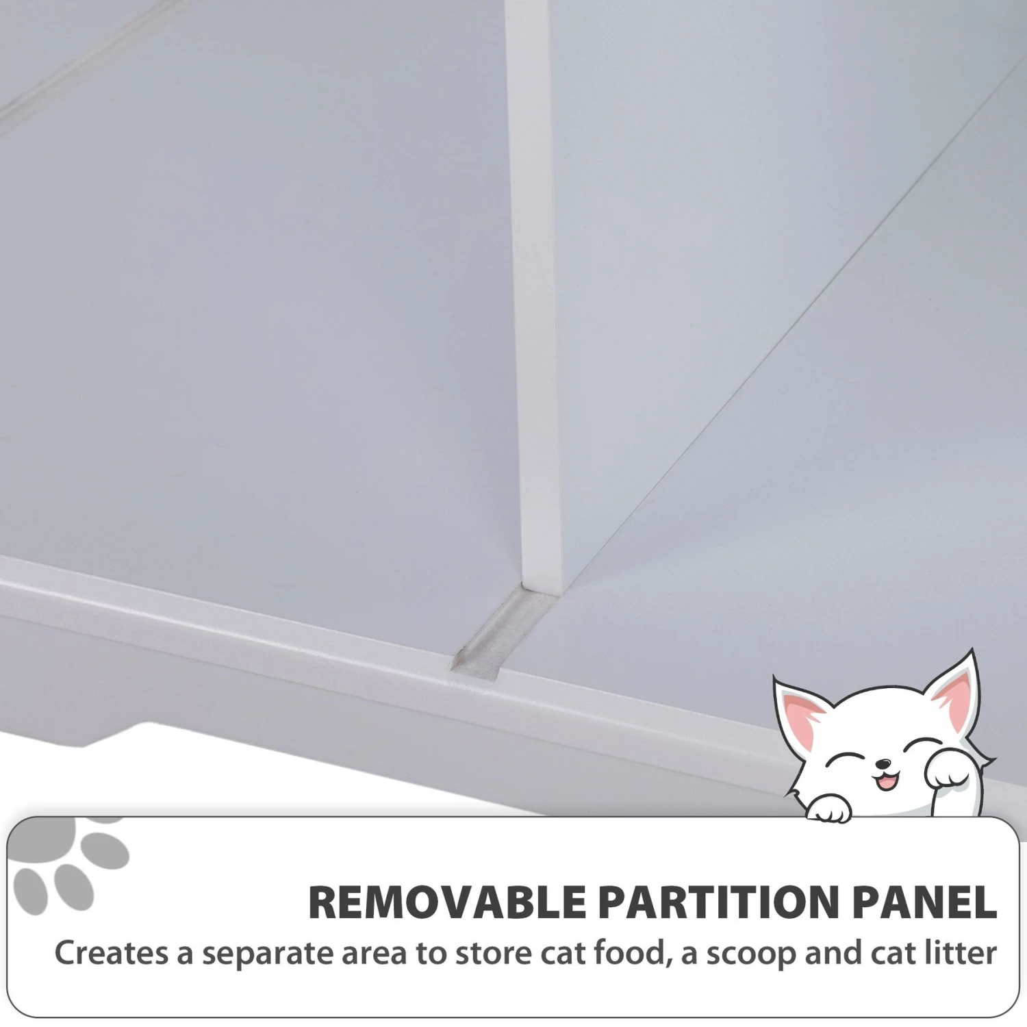 Coziwow By Jaxpety Wooden Storage Bench Cat Litter Box - Image 6