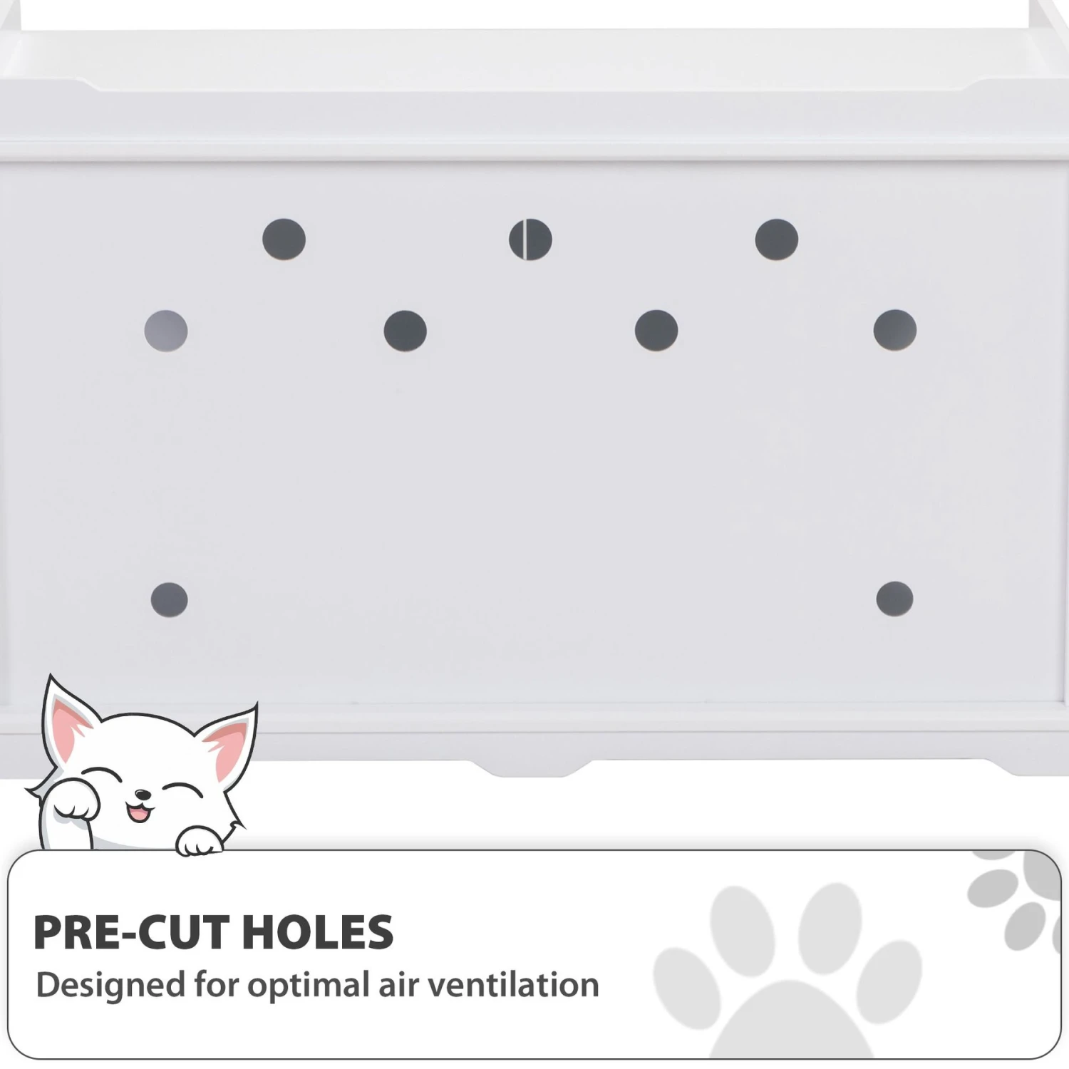 Coziwow By Jaxpety Wooden Storage Bench Cat Litter Box - Image 7