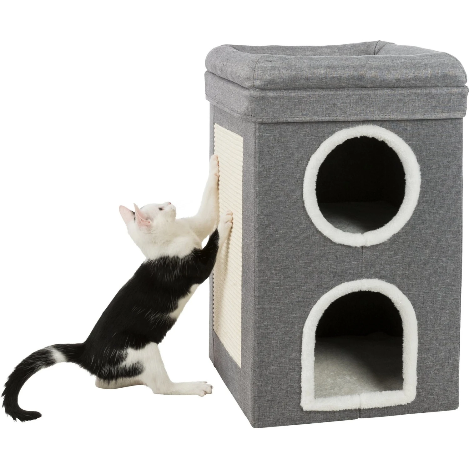 TRIXIE Saul 2-Story Cat Condo & Perch, Gray - Image 3