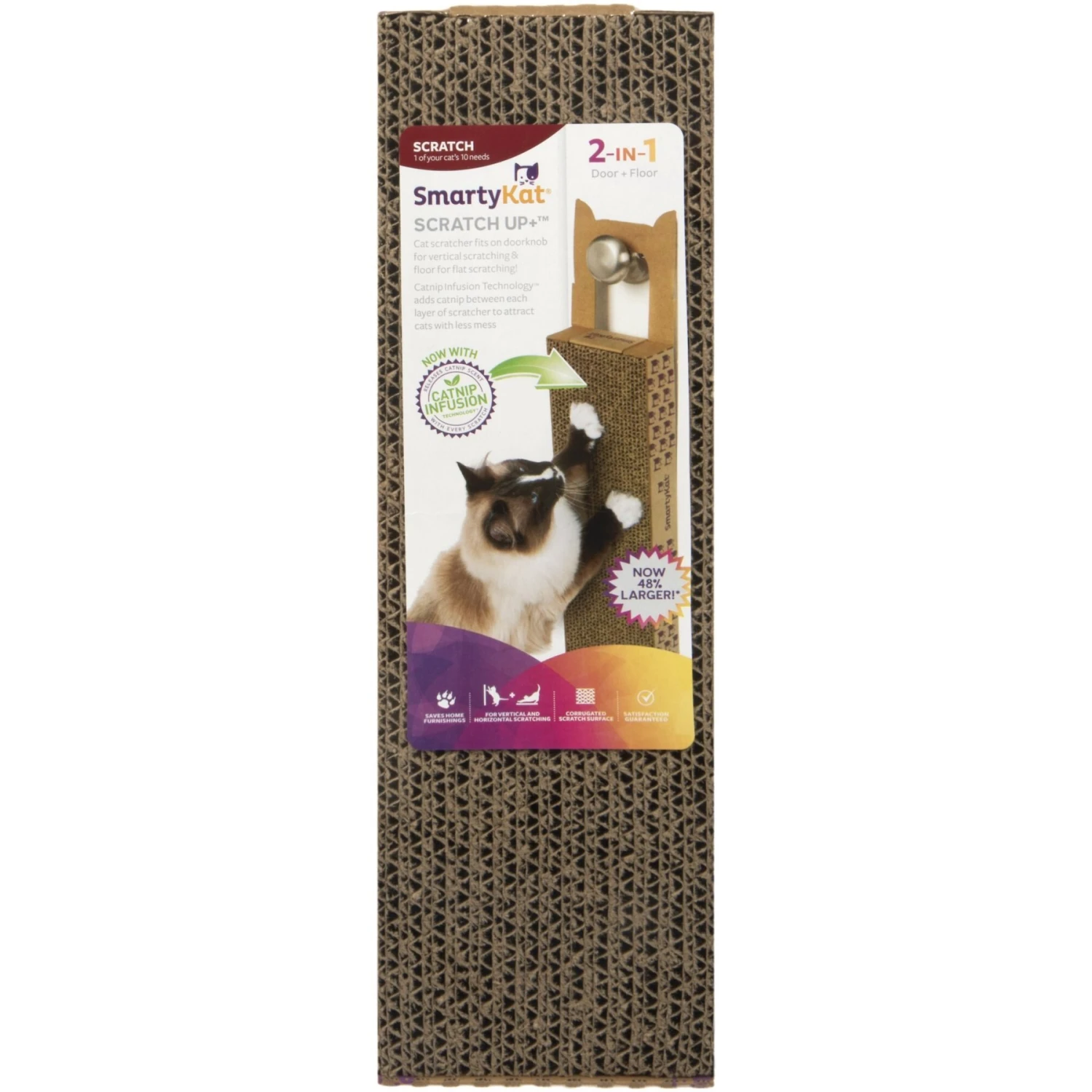 SmartyKat Scratch Up+ With Catnip Infusion Technology Corrugate Hanging Cat Scratcher - Image 6
