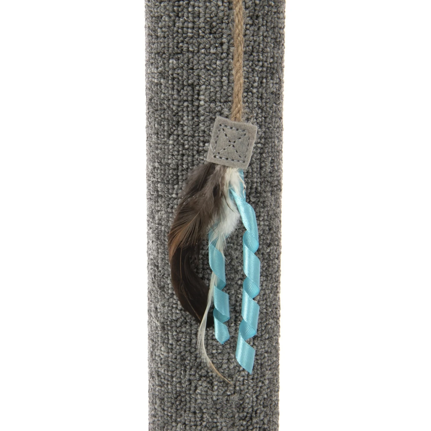 SmartyKat Simply Scratch Carpet Cat Scratch Post With Feather Cat Toy - Image 3