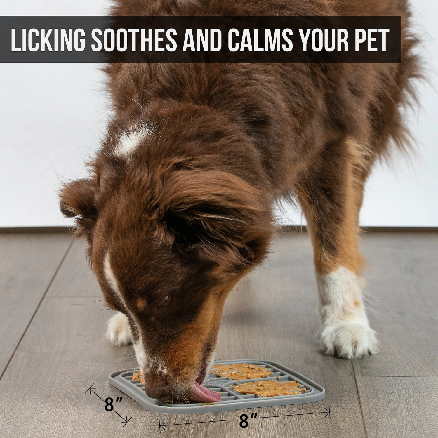 Hyper Pet IQ Enterain Dog & Cat Lick Mat, Gray - Image 2