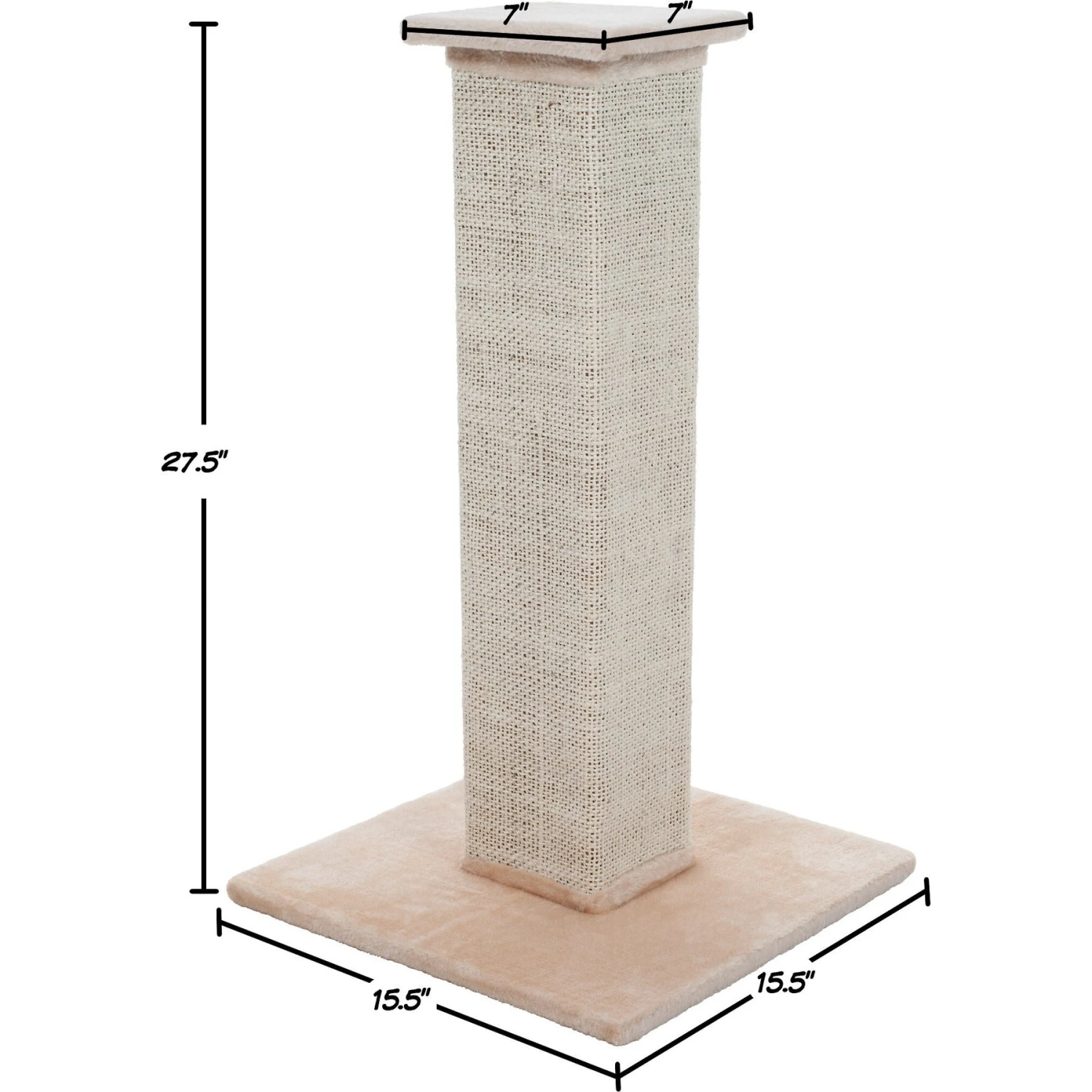 Pet Adobe 10.8-in Sisal & Burlap Cat Scratching Post - Image 2