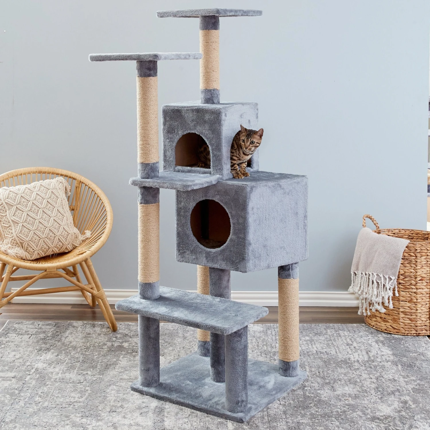 Two By Two The Ambrosia Cat Tree, Large, Grey - Image 4