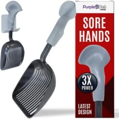 IPrimio Non Stick Coated Aluminum, Cat Scooper, X-Large, Black