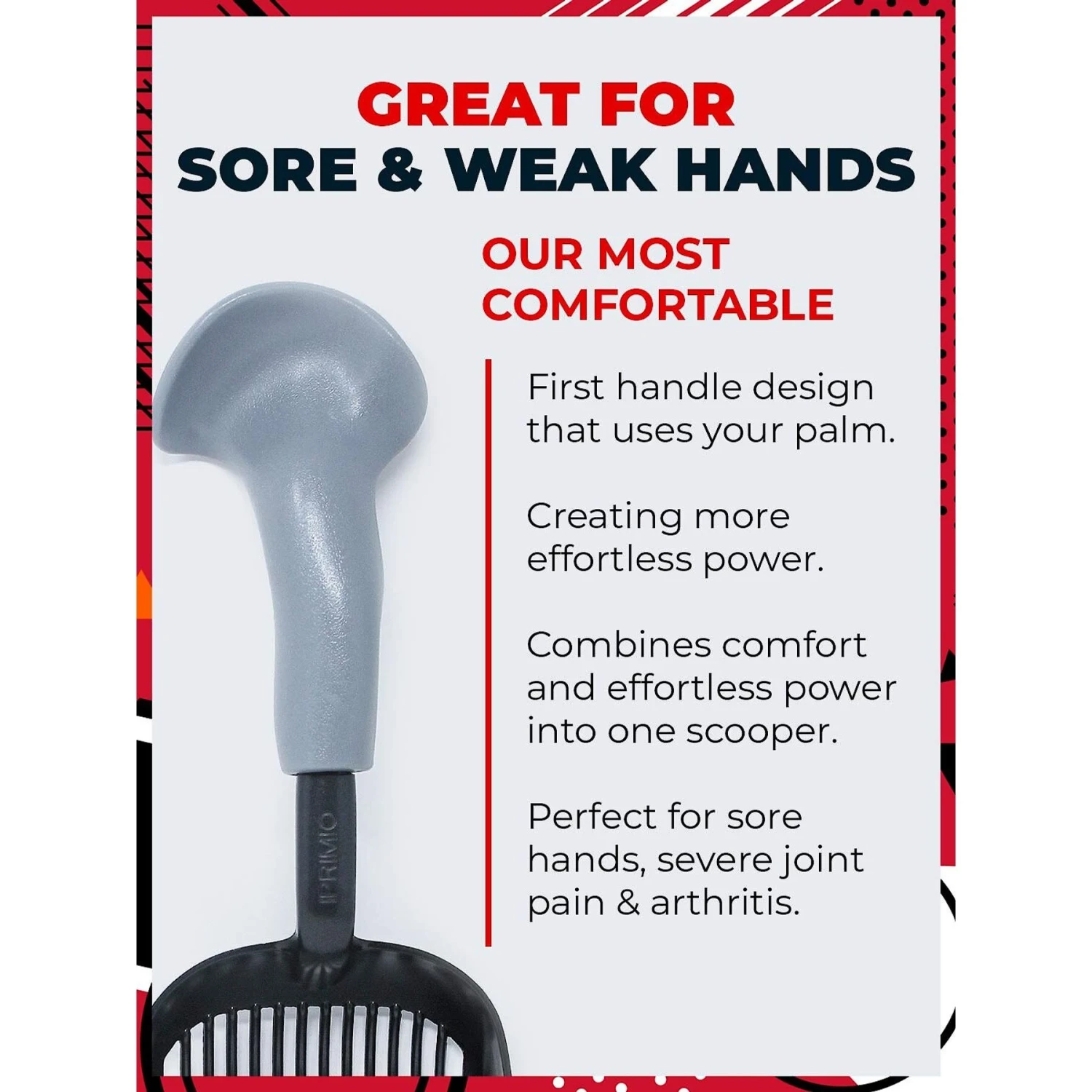 IPrimio Non Stick Coated Aluminum, Cat Scooper, X-Large, Black - Image 3