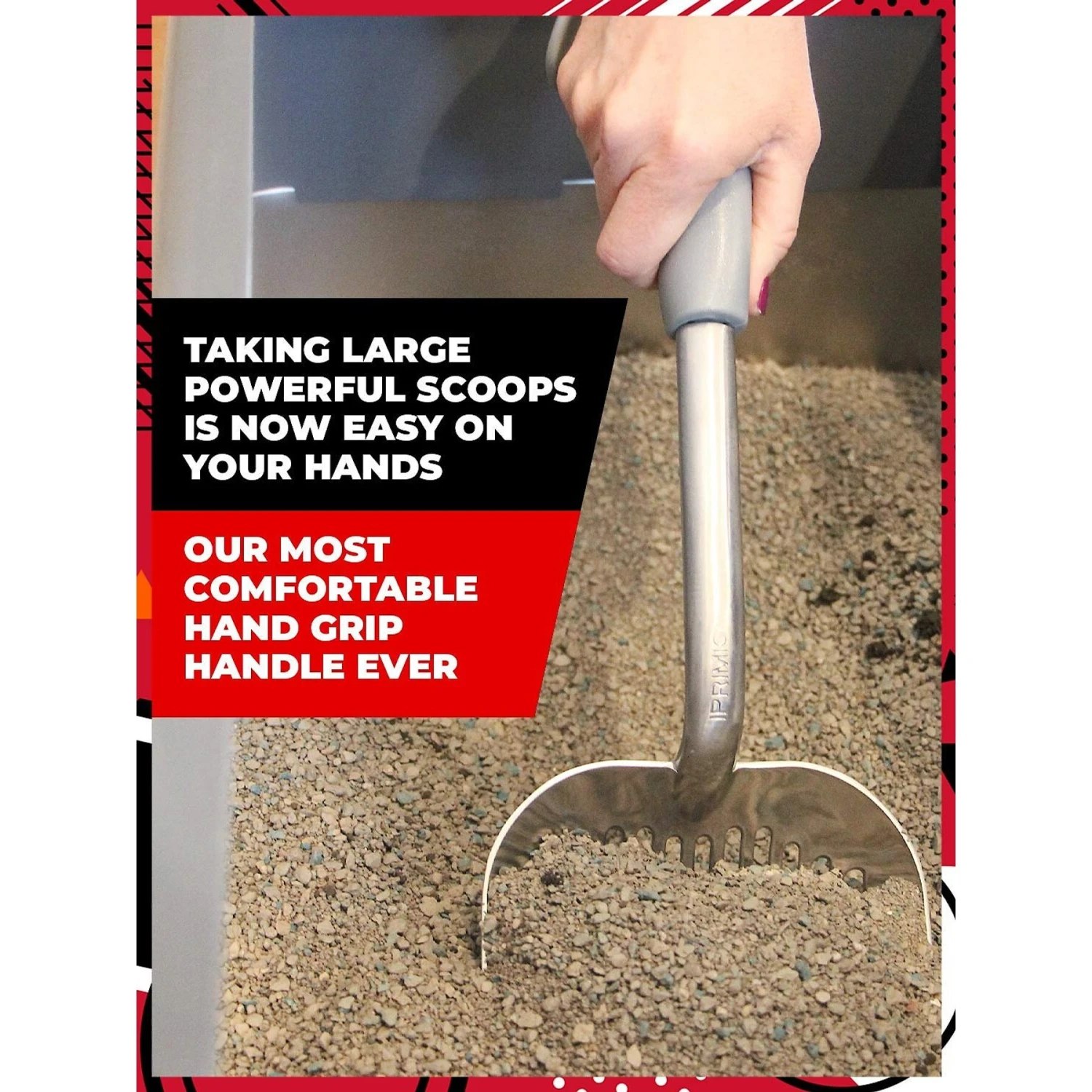 IPrimio Polished Aluminum, Cat Scooper, X-Large - Image 4