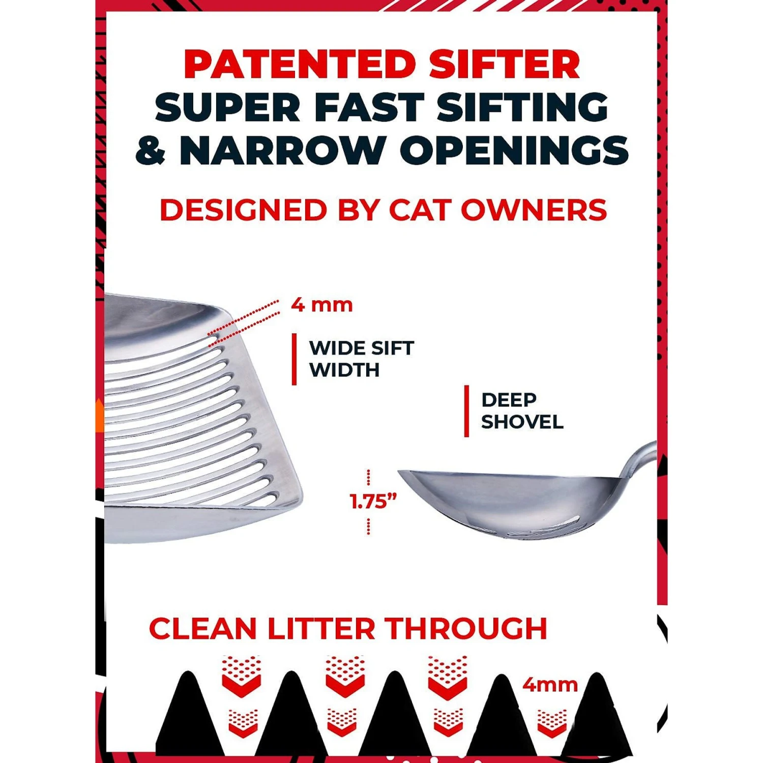 IPrimio Polished Aluminum, Cat Scooper, X-Large - Image 6