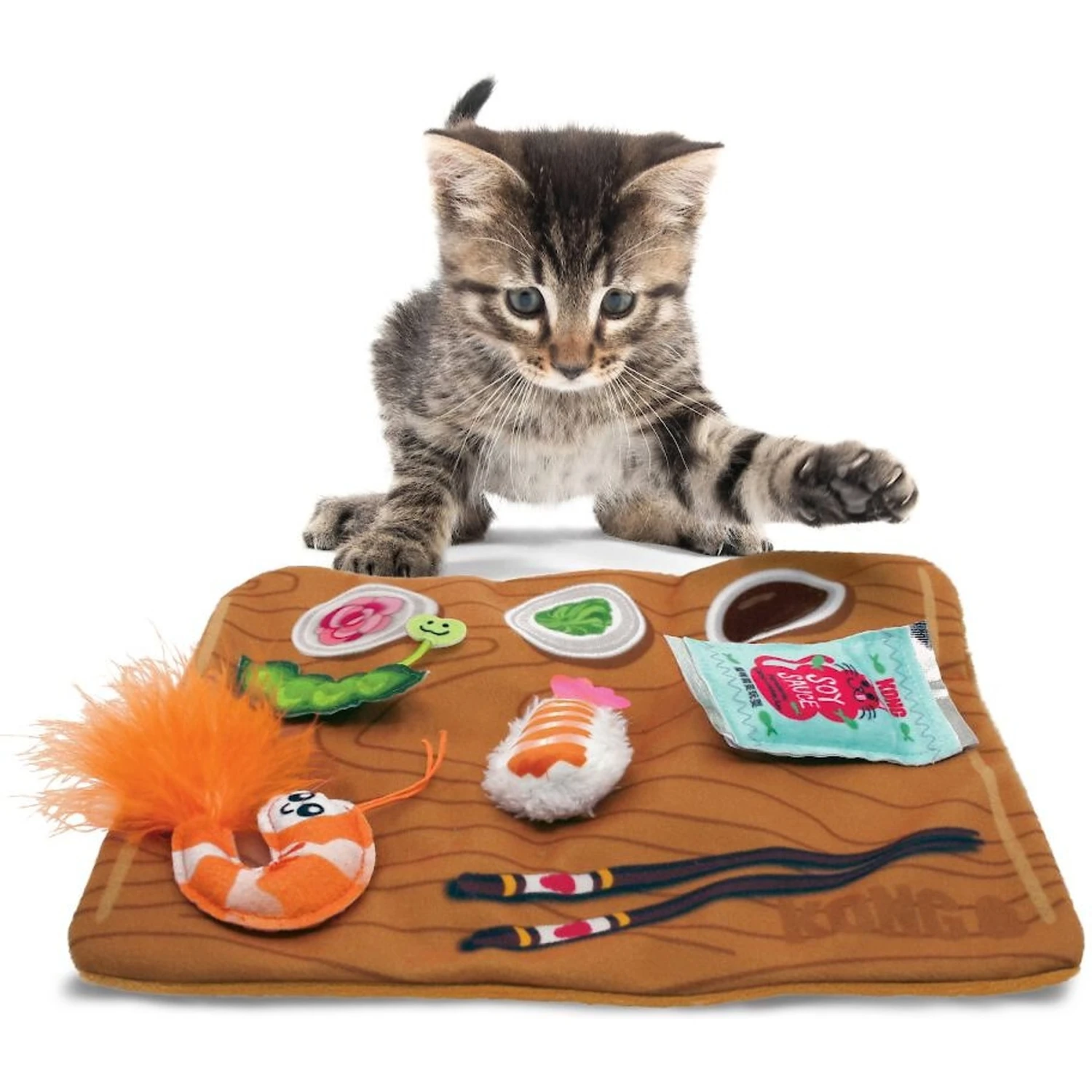 KONG Pull-A-Partz Sushi Catnip Cat Toys, 5 Count - Image 2