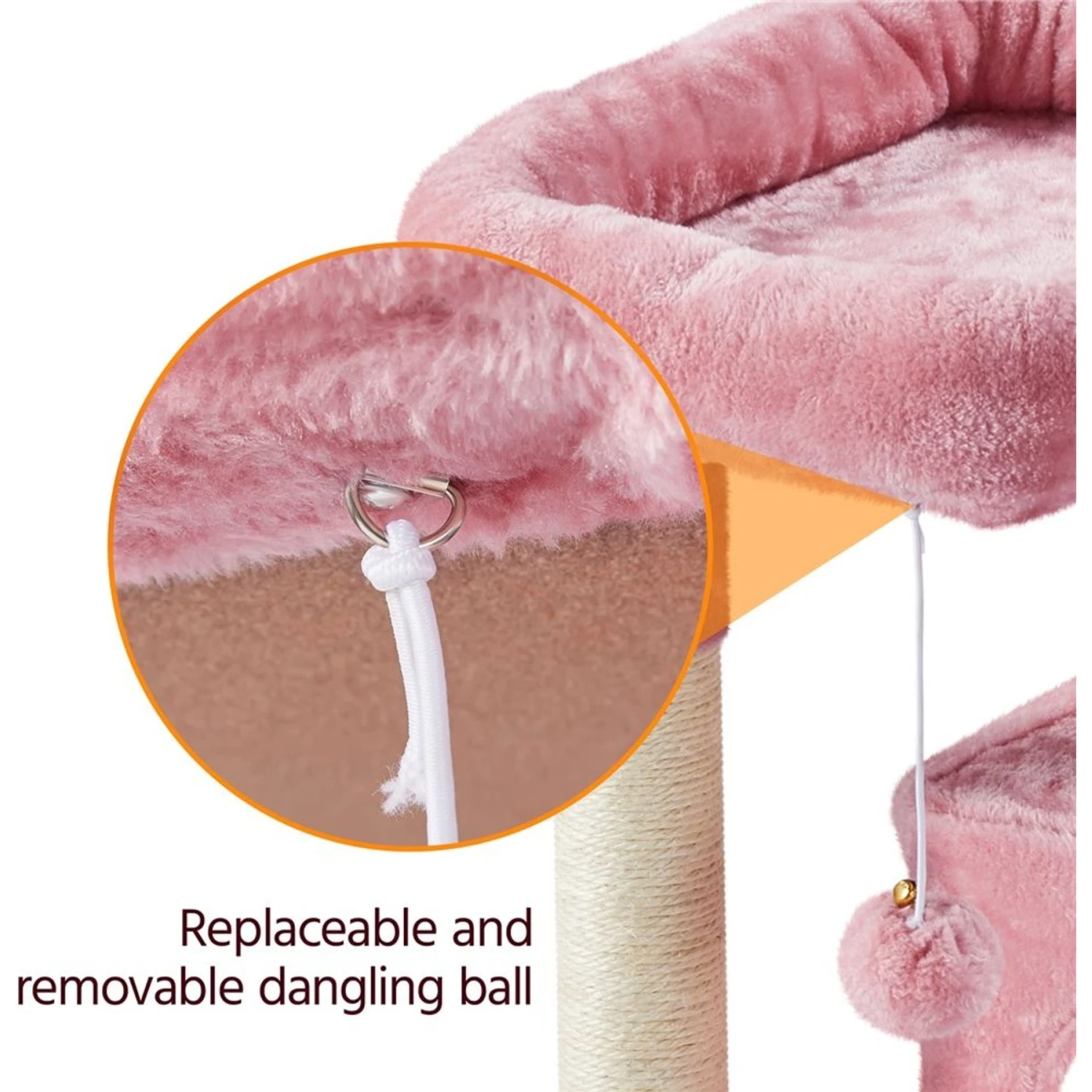 Yaheetech 3 Tiers 36-in Plush Cat Tower With Double Cat Condo - Image 7