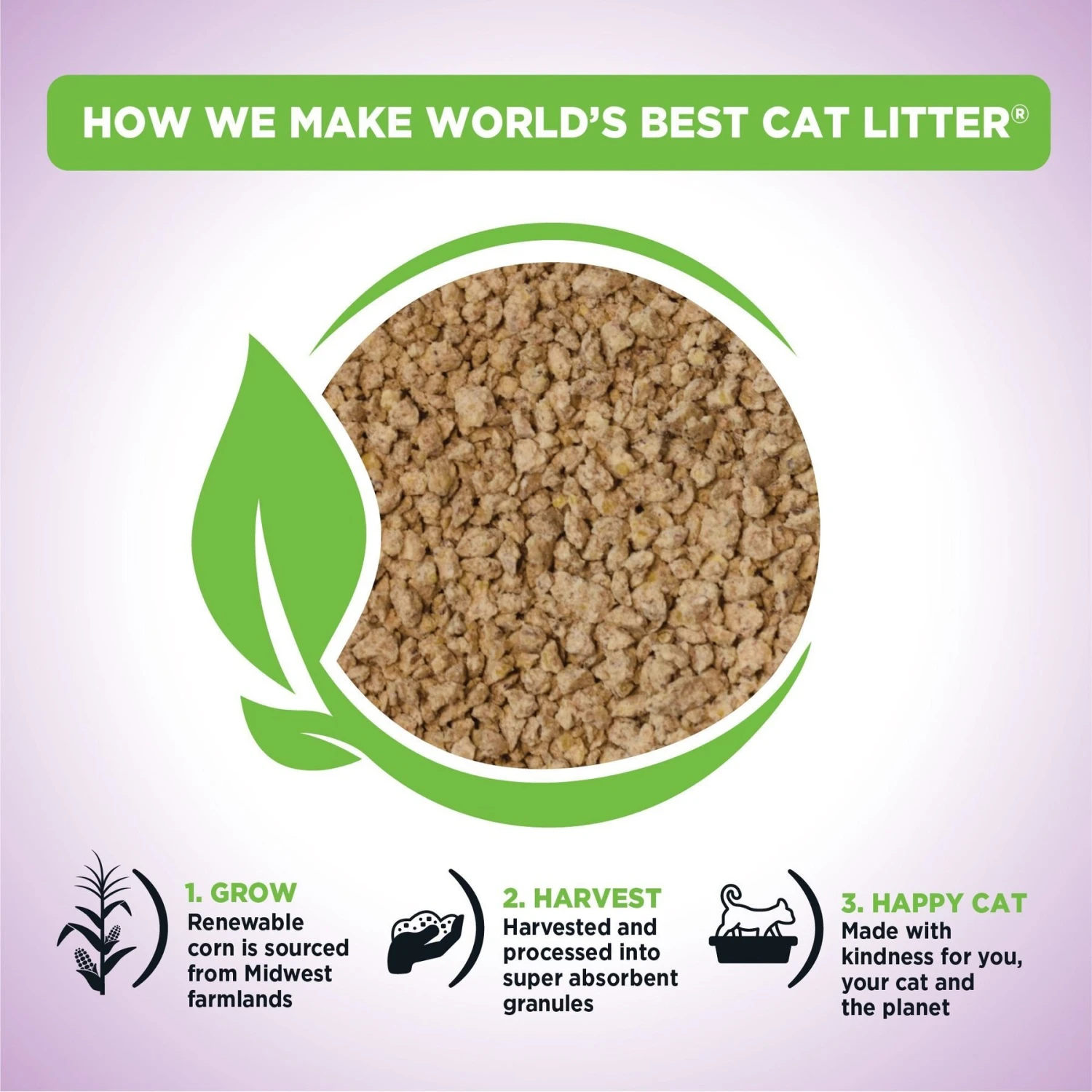 World's Best Lavender Scented Clumping Corn Cat Litter - Image 4