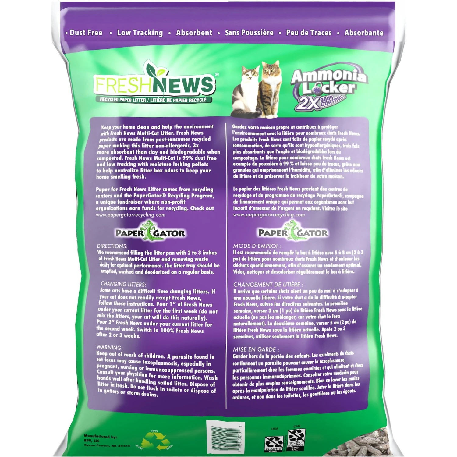 Fresh News Non-Clumping Scented Paper Cat Litter, 25-lb Bag - Image 2