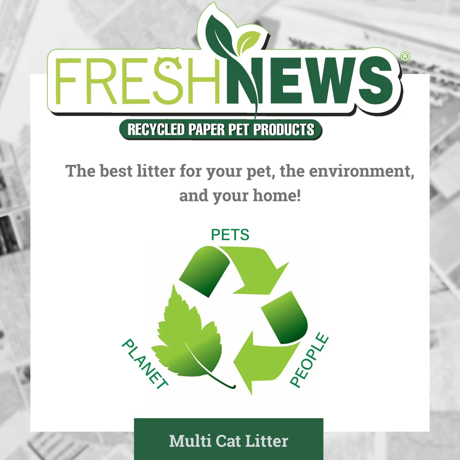 Fresh News Non-Clumping Scented Paper Cat Litter, 25-lb Bag - Image 9