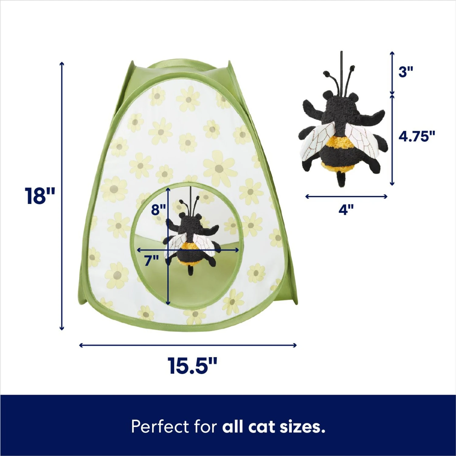Frisco Spring Daisy Pop-Up Tent Cat Toy With Catnip - Image 2