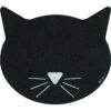 ORE Pet Recycled Rubber Black Cat Face Placemat