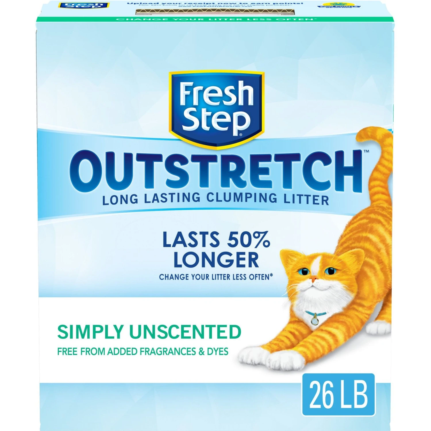 Fresh Step Outstretch Simply Unscented Cat Litter, 26-lb Box