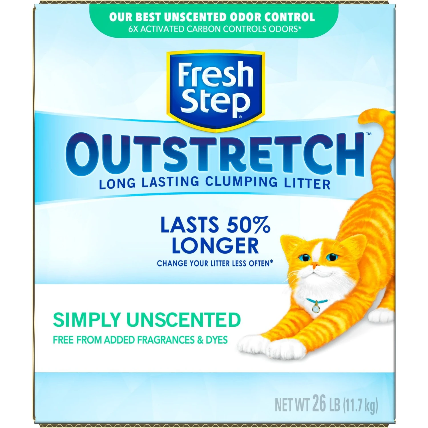Fresh Step Outstretch Simply Unscented Cat Litter, 26-lb Box - Image 8