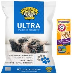 Dr. Elsey's Ultra Unscented Clumping Clay Cat Litter & Arm & Hammer Litter Baking Soda Double Duty Cat Litter Deodorizer