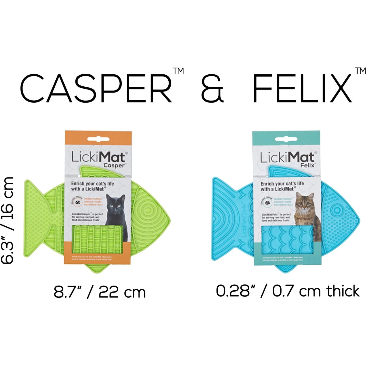 LickiMat Variety Pack Slow Feeder Cat Lick Mat, Green & Turquoise, 2 Count - Image 3