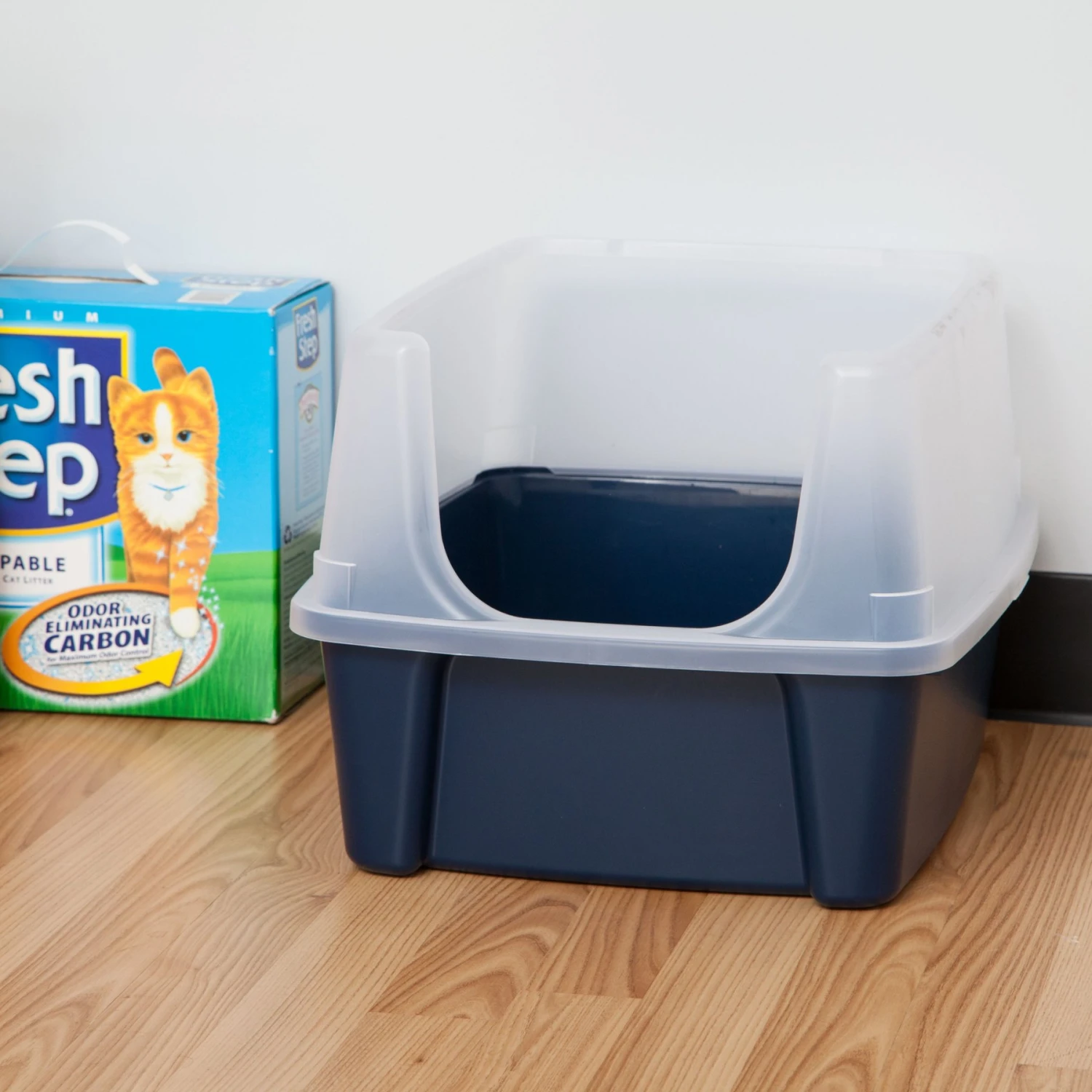 IRIS USA Open Top Litter Box With Scatter Shield - Image 4