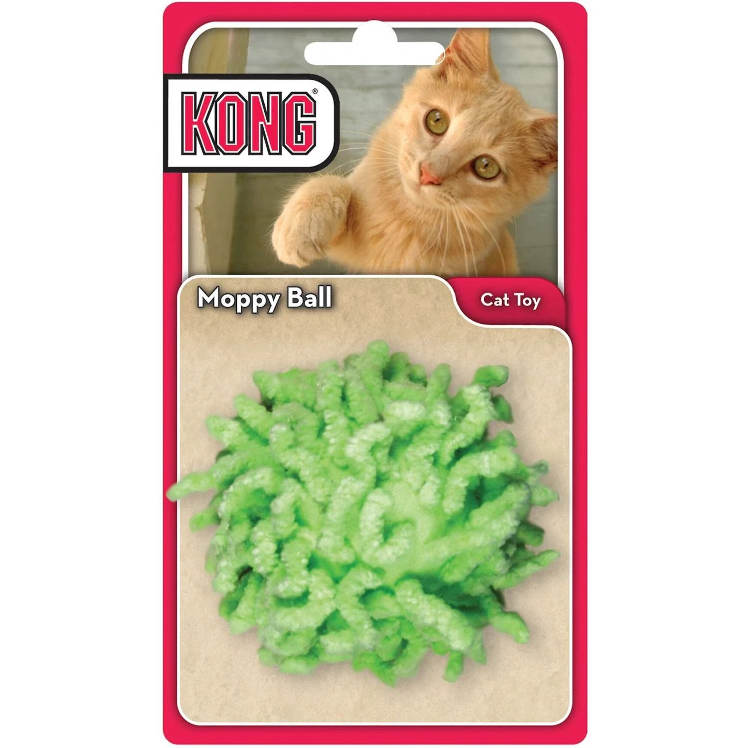 KONG Moppy Ball Cat Toy, Color Varies - Image 2