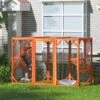 Coziwow Outdoor Wooden Cat Cage Playpen