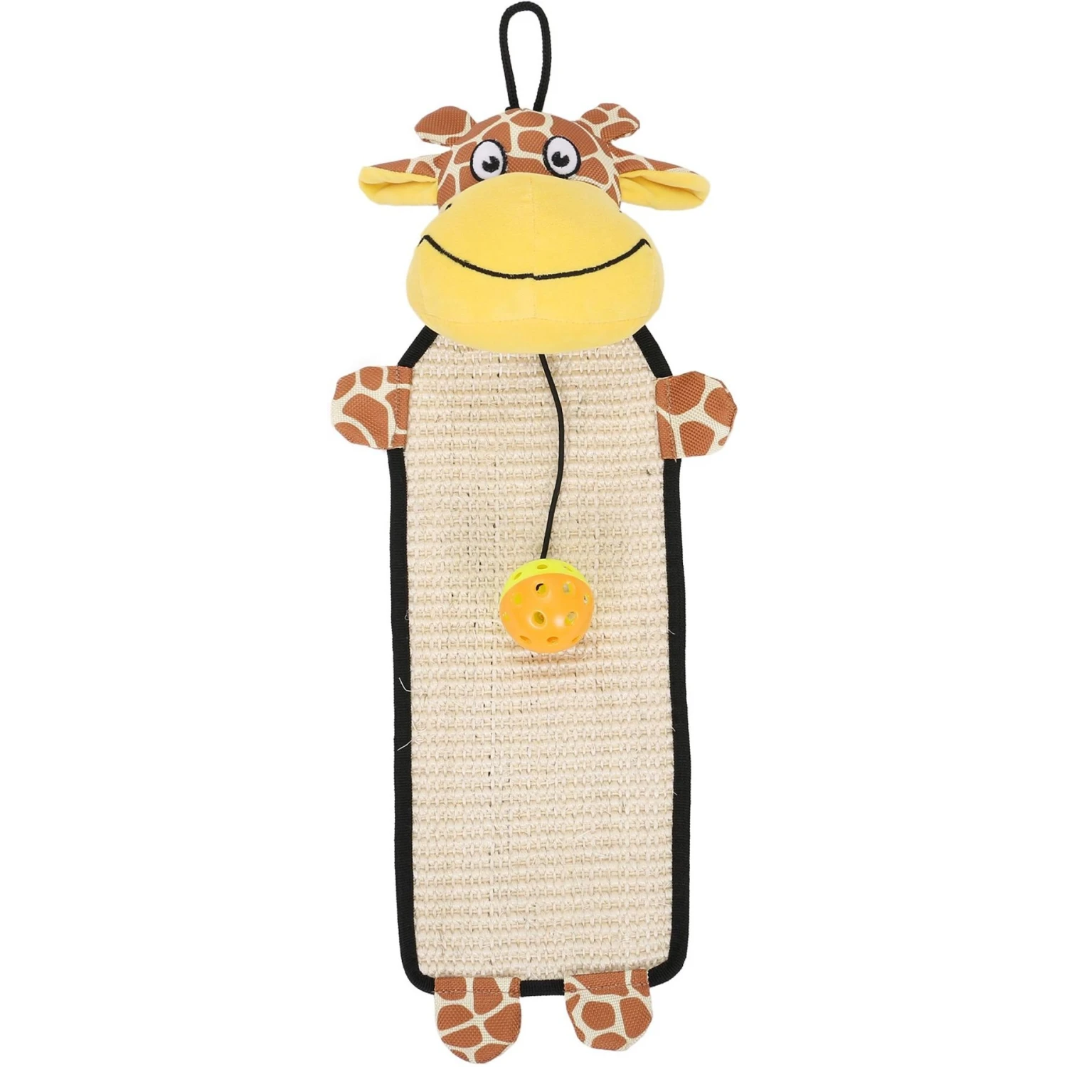 Pet Life Paw-Pleasant Eco-Natural Sisal & Jute Hanging Carpet Kitty Cat Scratcher & Toy