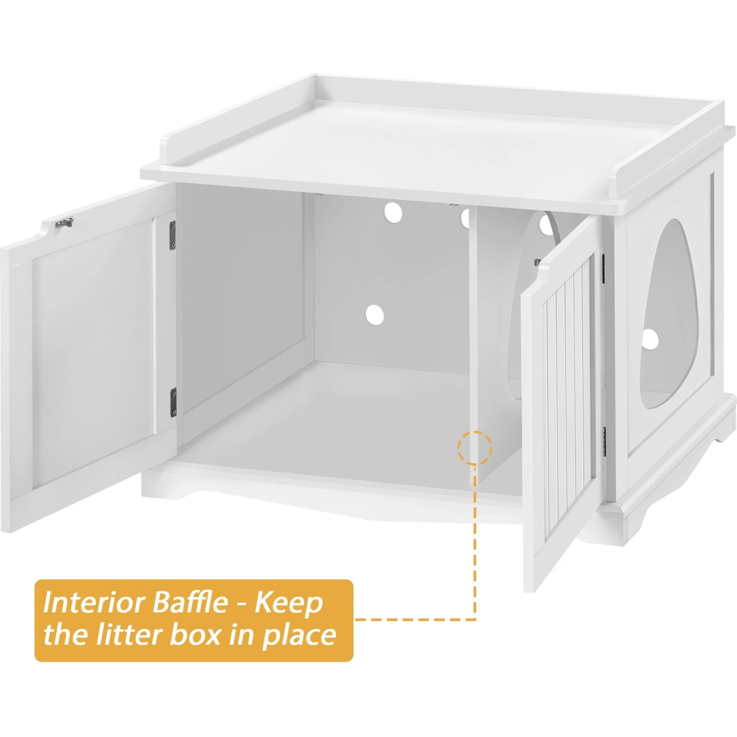 Yaheetech Litter Box Furniture Cat House - Image 6