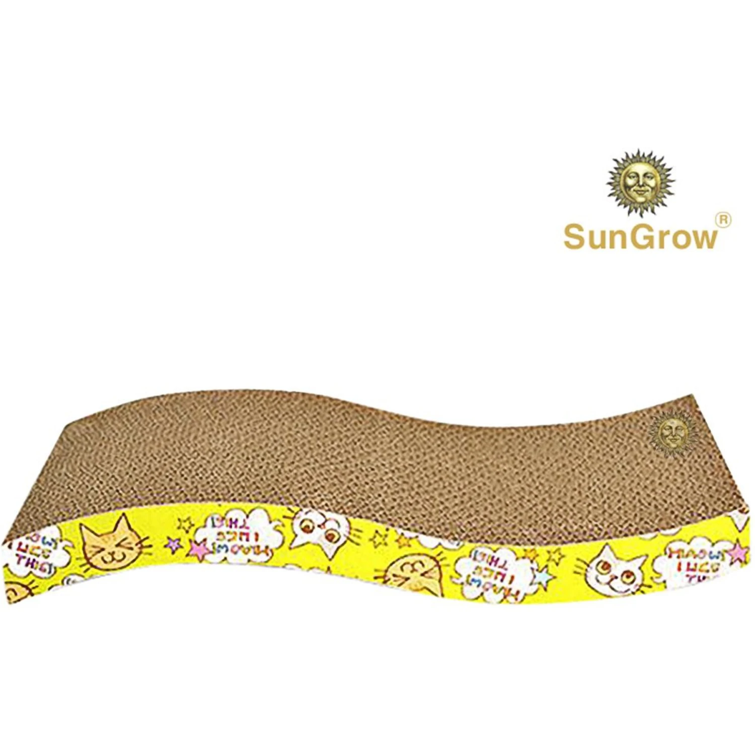 SunGrow Cardboard Cat & Rabbit Scratcher Bed, Scratch Pad For Indoor Pets - Image 3