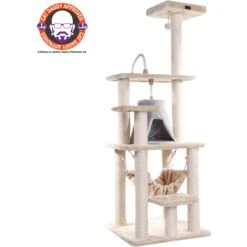 Armarkat 65-in Faux Fur Cat Tree & Condo