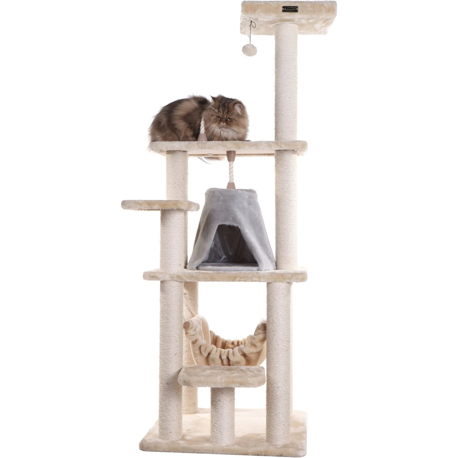 Armarkat 65-in Faux Fur Cat Tree & Condo - Image 2