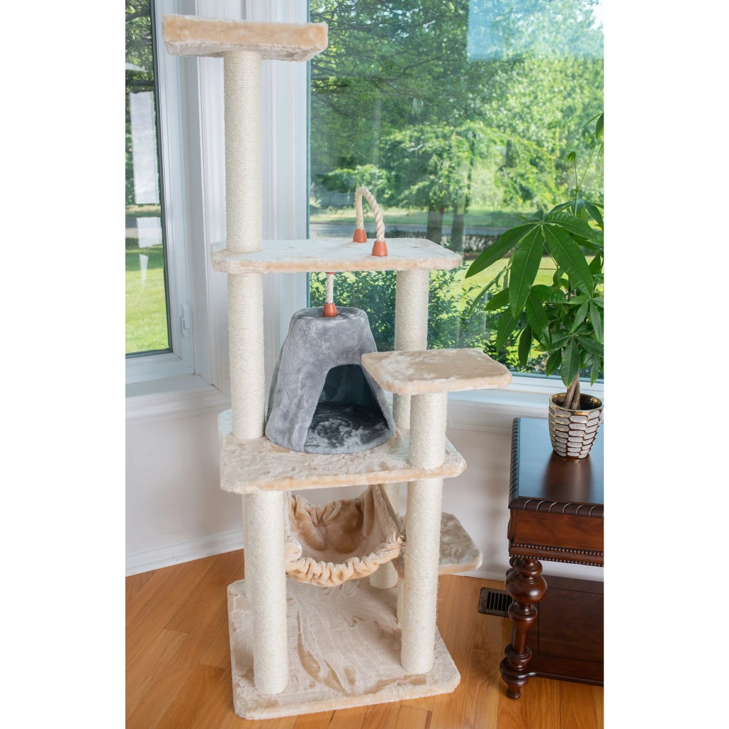 Armarkat 65-in Faux Fur Cat Tree & Condo - Image 3
