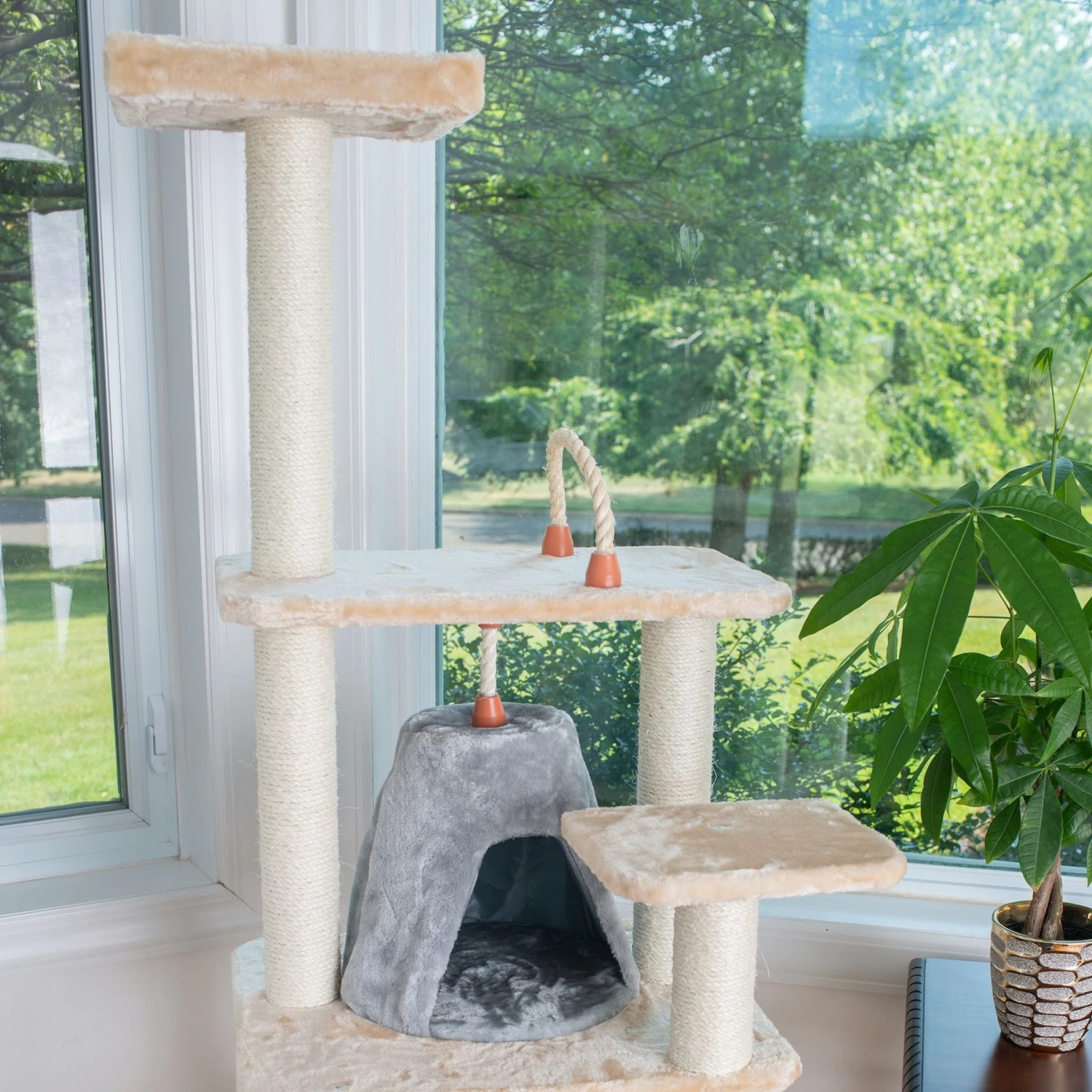 Armarkat 65-in Faux Fur Cat Tree & Condo - Image 7
