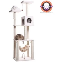Armarkat 73-in Faux Fleece Cat Tree & Condo