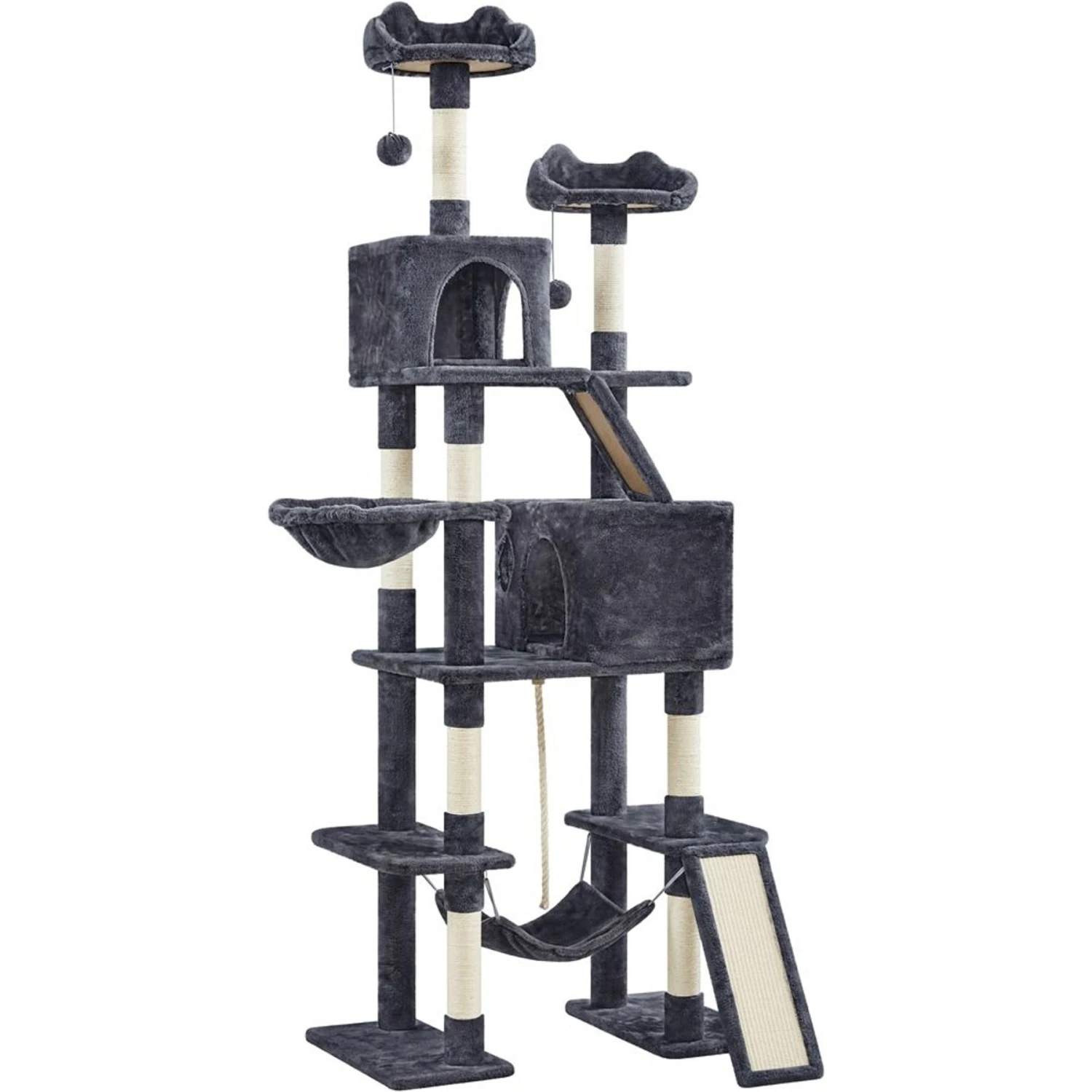 Yaheetech 82.5-in Multi-Level Tree Condo With 2 Foam Edge Perches Cat Tree - Image 2
