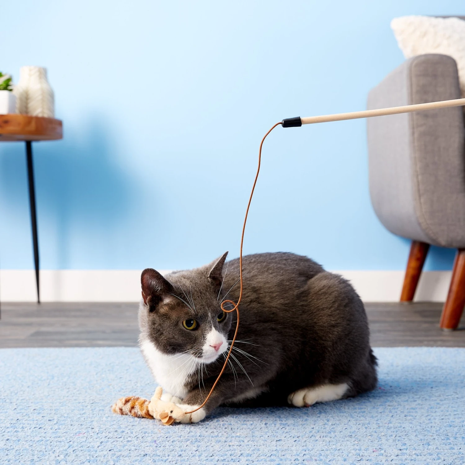 Ethical Pet Skinneeez Friend Teaser Wand Cat Toy With Catnip - Image 4